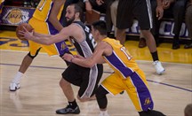 Manu Ginóbili hizo un partido memorable ante los Lakers