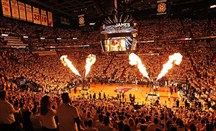 Pabellón de Miami Heat en el momento de la presentación de LeBron James