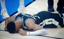 Antetokounmpo se lesionó y su equipo cayó ante Miami Heat