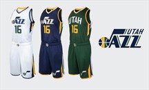 Los nuevos uniformes y el logo principal de los Utah Jazz para la temporada 2016-17