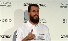 Sergio Rodríguez, en el acto impulsado hoy por Bridgestone en Madrid