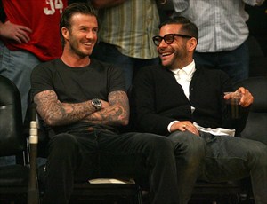 David Beckham (izquierda) podría compartir proyecto futbolístico con LeBron James