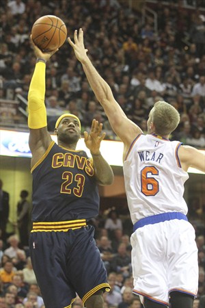 LeBron James, en el partido jugado el 30 de octubre entre Cavs y Knicks