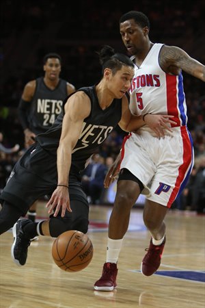 Jeremy Lin, en un partido ante Pistons la pasada temporada