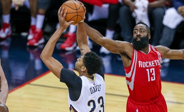 Anthony Davis y James Harden brillaron en el Pelicans-Rockets