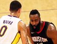 Harden bota ante Kuzma en el Rockets-Lakers