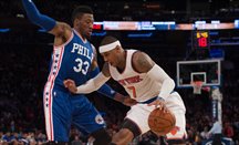 Carmelo Anthony y Robert Covington brillaron en el Knicks-Sixers