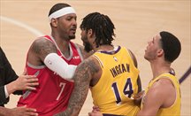 Carmelo Anthony, en un enfrentamiento con Lakers esta temporada