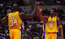 Shaq y Kobe cuando eran compañeros en los Lakers