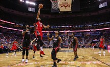 Anthony Davis anota anoche en el Pelicans-Heat