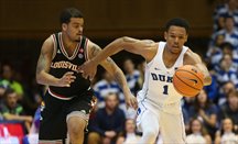 Partido universitario entre Duke y Louisville jugado este mes de febrero
