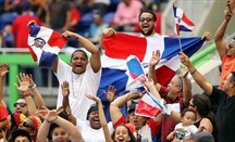 La afición dominicana disfrutó del triunfo de los suyos ante Puerto Rico