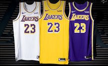 Indumentarias retro de 'showtime' para los Lakers de LeBron