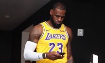 LeBron James en el Media Day de los Lakers