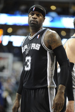 Stephen Jackson jugando con San Antonio Spurs