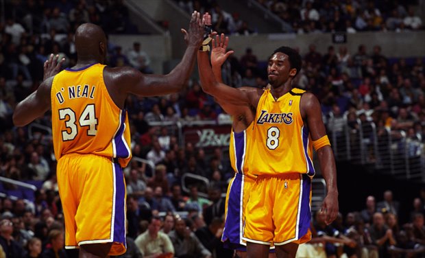 Shaq y Kobe cuando eran compañeros en los Lakers