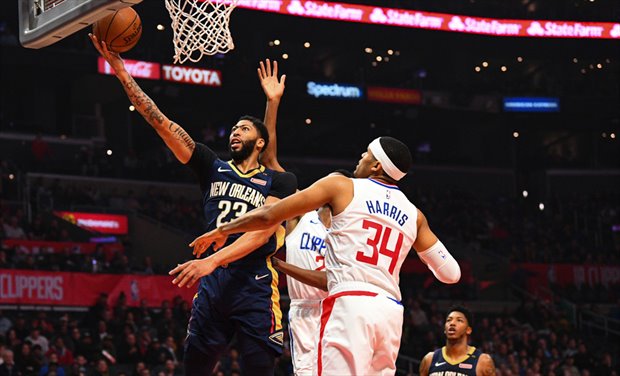 Anthony Davis anota anoche en el Clippers-Pelicans