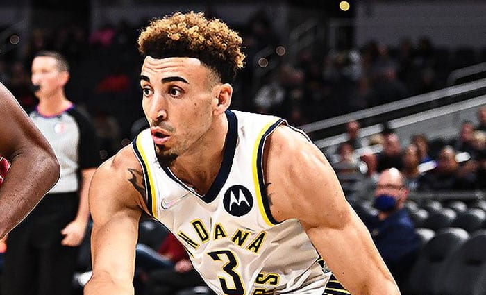 Chris Duarte abandona el Pacers-Wolves a los 4 minutos por una lesión