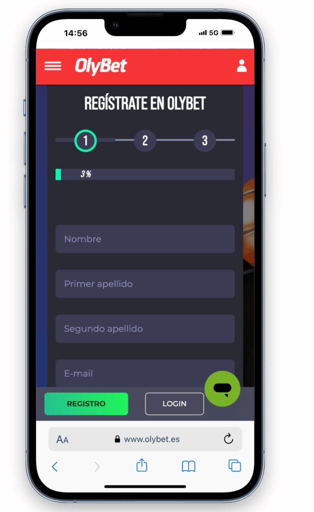 registrarse en olybet
