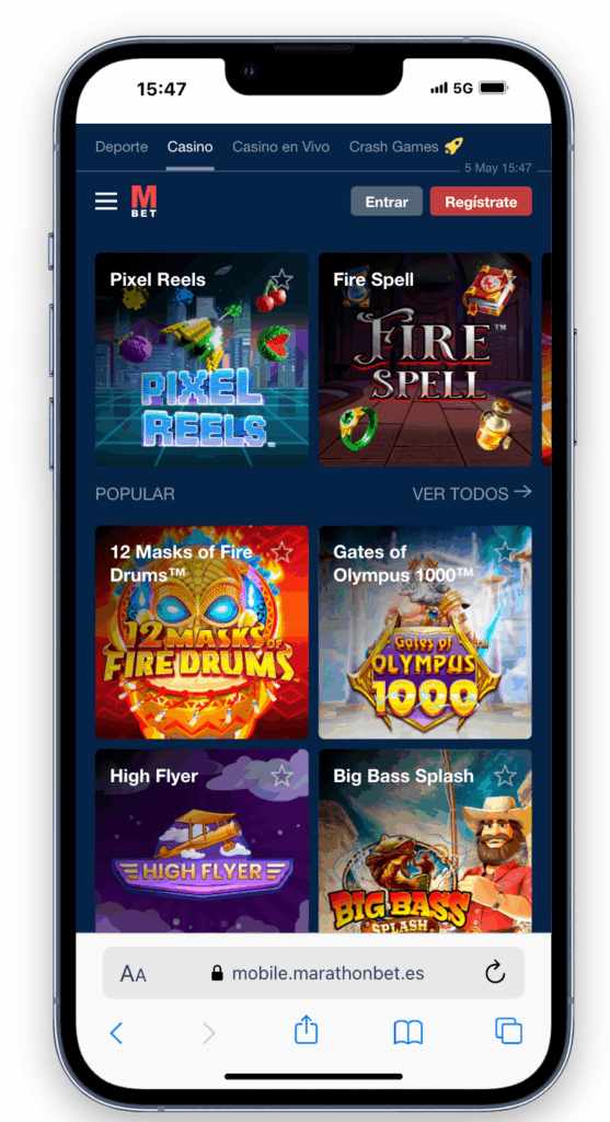 juegos de casino en Marathonbet