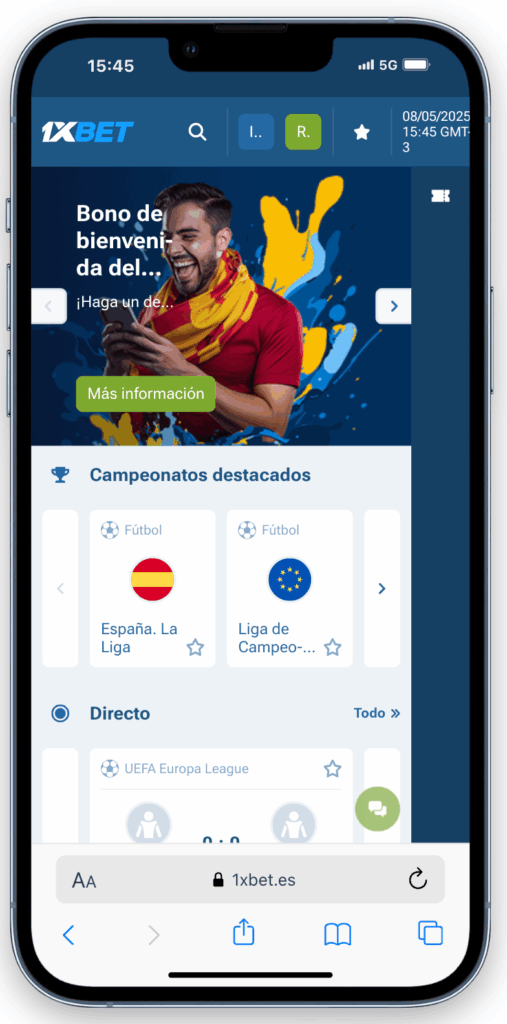 bono de bienvenida 1xbet españa