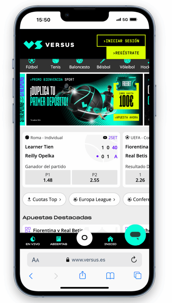 versus es la mejor aplicacion de apuestas en España
