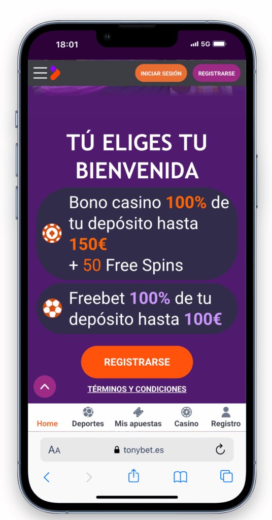bonos de bienvenida de tonybet españa