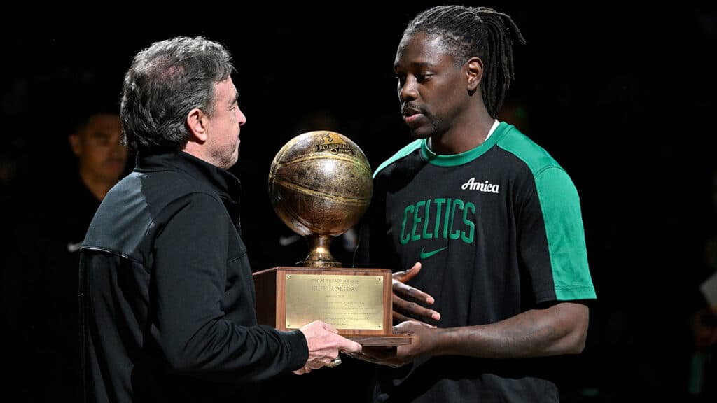 Wyc Grousbeck Jrue Holiday USATSI 25907566