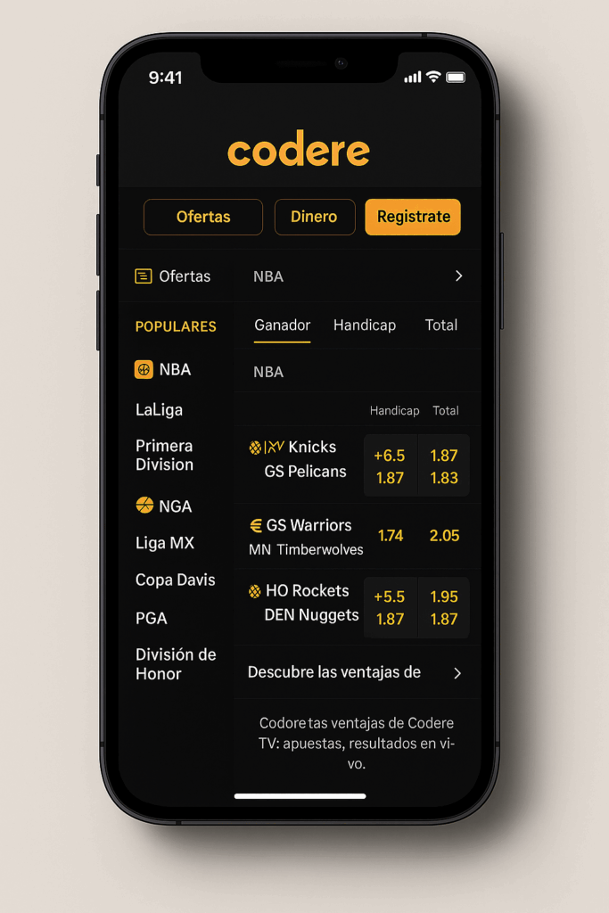 cuotas en codere NBA