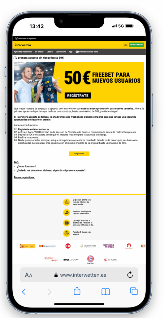 bono de freebet Interwetten para nuevos usuarios