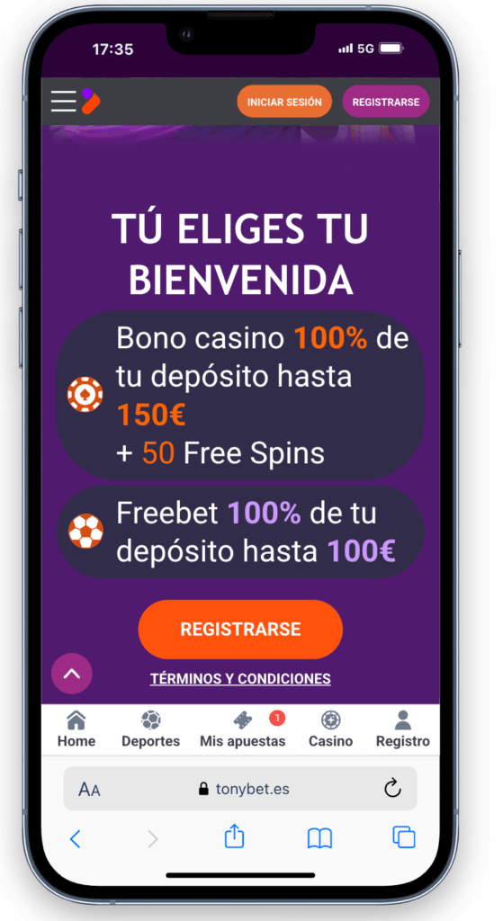 bonos de bienvenida tonybet españa