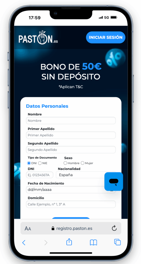 registro en paston