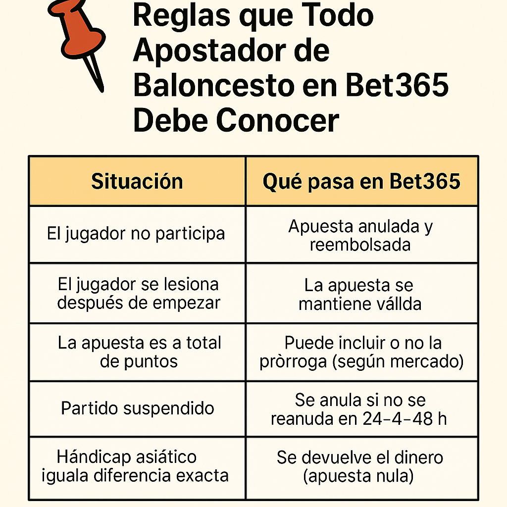 Apuestas de Baloncesto Bet365: Guía Completa para NBA, ACB y Más 6 infografia reglas de apuestas baloncesto bet365