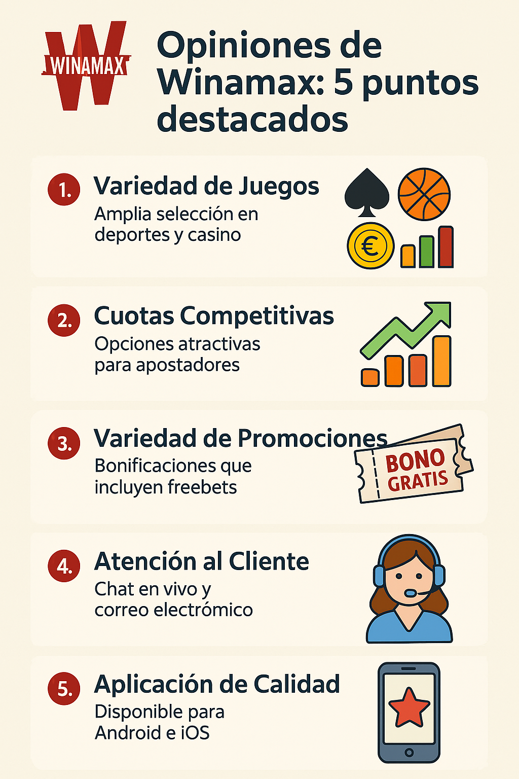 infografia con las opiniones de winamax españa