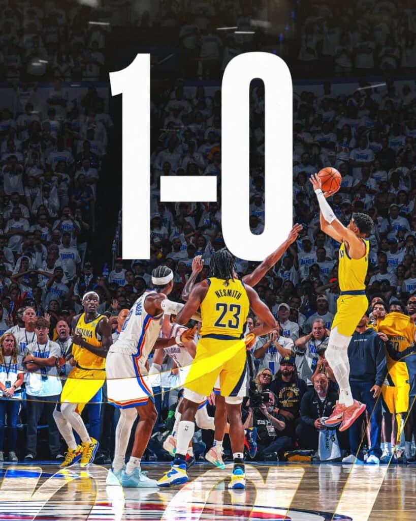 Los Pacers lo vuelven a hacer y el Thunder vive el “Deja vu” de los Playoffs 1 Pacers. Foto Indiana Pacers X