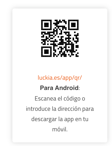 qr code para descargar la app Luckia