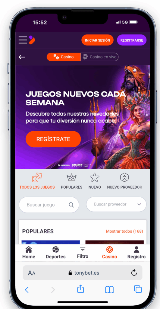 Tonybet casino: catalogo con nuevos juegos toda semana